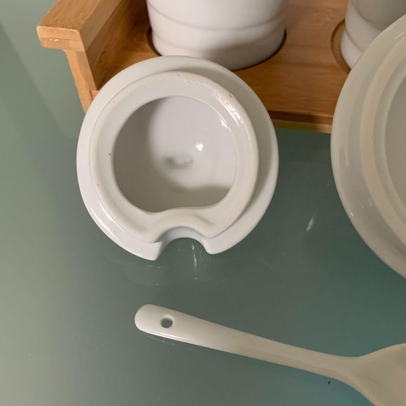 NWOB Tea Coffee Serving Set Bamboo Tray Modern Simple - Picture 9 of 11